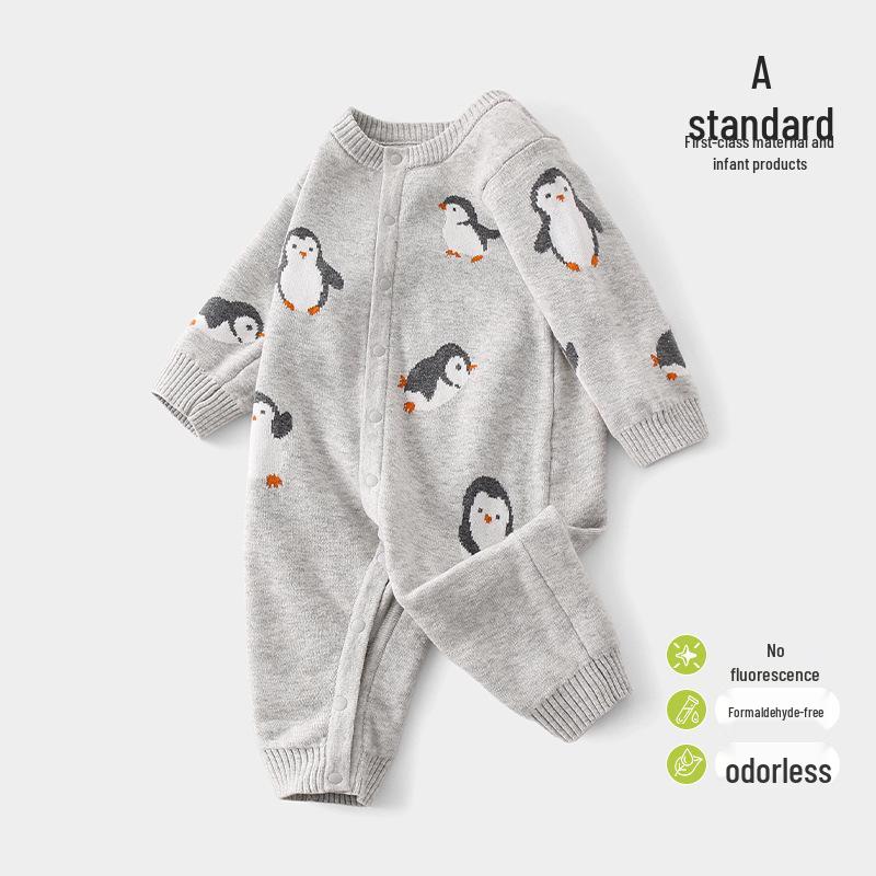 Cartoon Cotton Jumpsuit & Bodysuit Set - Two-piece Four Seasons Baby Romper