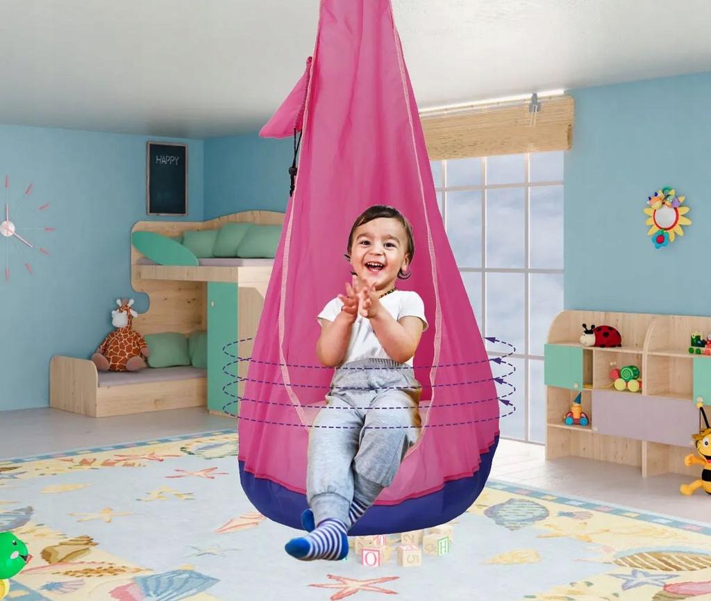 Garden Home Swing Cocoon For Children Hanging Chair Seat Pink
