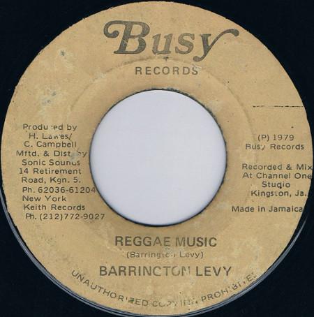

7inch Record BARRINGTON LEVY Reggae Music NONE Busy Records 1979 Jamaica Reggae Ska Dub Used