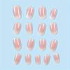 24 Smooth Short Almond Shaped Fake Nails, Pink Gradual Change Nail, Gentle and Sweet Female Fake Nails - Daily Wear