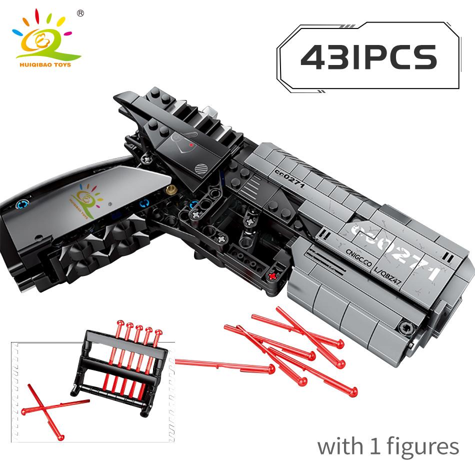 Non-Toxic 98K Ak47 Assault Rifle Model Building Blocks Military Army Weapon Pistol Building Block Imitation Gun Brick Toy For Kid