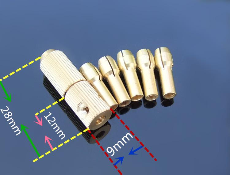 Self-Tightening Knurled Mini Drill Chuck & Bit Holder for Woodworking