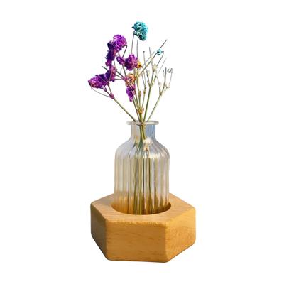 Car Vent Flower Vase Clip Beech Center Console Hydroponic Decorative Vase Car Interior Decoration