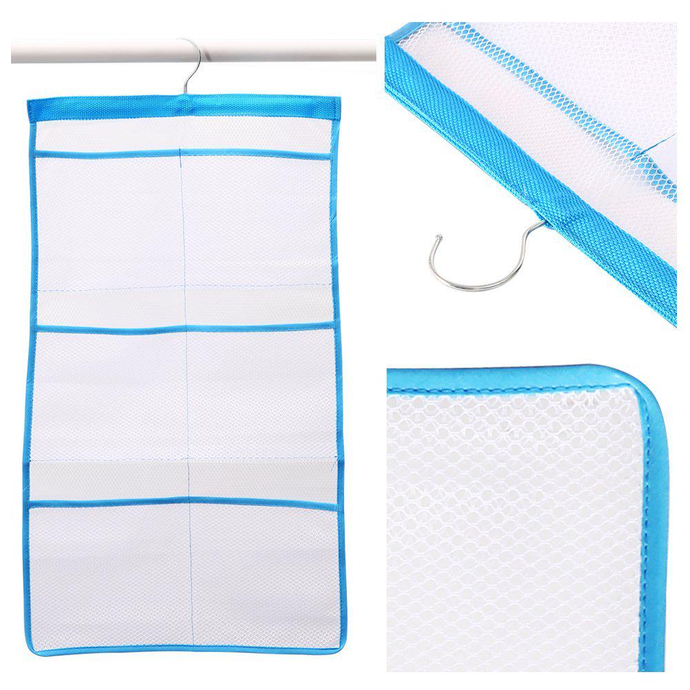 Green Mesh Bath Shower Organizer 6 Storage Pockets Hanging Caddy, Bathroom Accessories, Space Saving Toy Organizer N