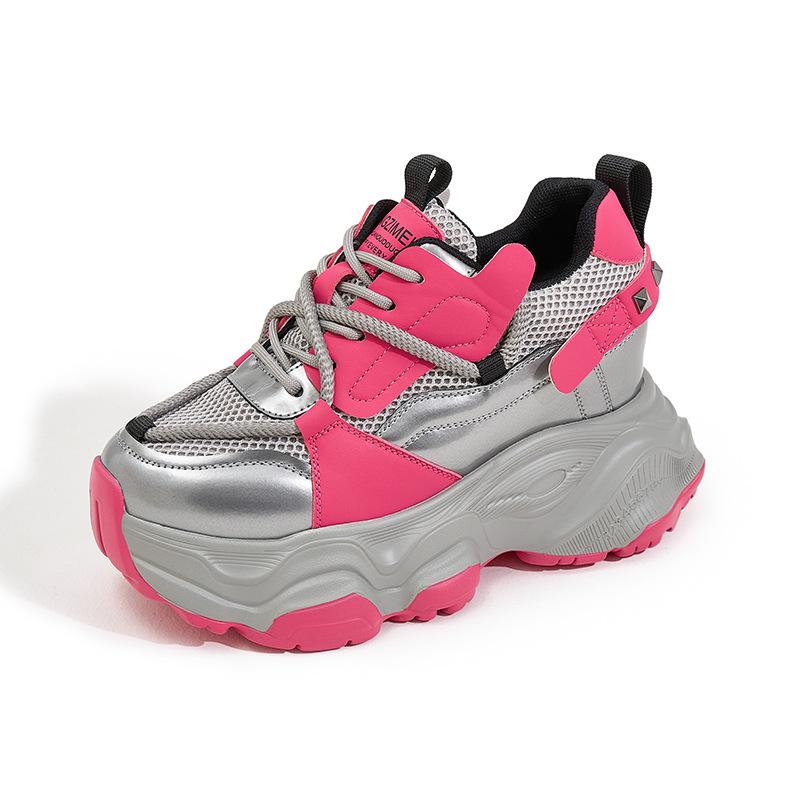 

Dad Shoes Girl 2025 Spring New Mesh Breathable Versatile Sports Casual Shoes Muffin Thick Sole Height Increasing Women s Shoes 39