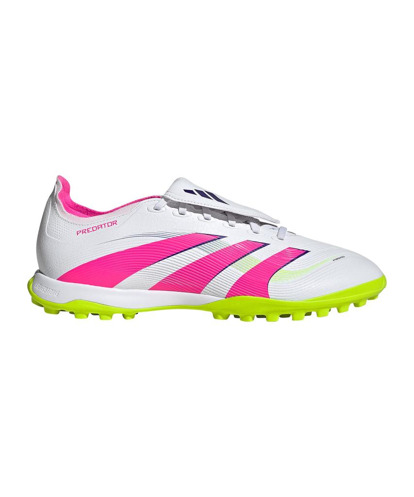 Adidas Predator League Futsal Folding Tongue TF Footwear Lemon Size cm Shoes, NSW43, White/Lucid Pink/Lucid (JS0385), 25.5