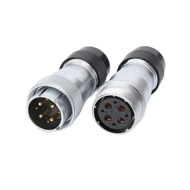 WEIPU WS32 TD+ZD 4 6 8 10 11 13 19Pin Docking Power Circular Connector M32 Soldering Single Wire Cable Adapter Aviation Plug