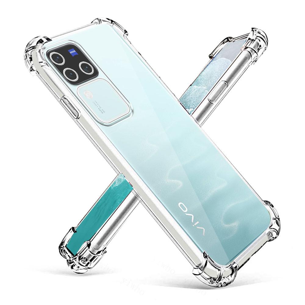 VIVO V50 V40 V30 V29 V27 V25 V23 V21 V20 V15 Pro V19 Neo V21E V23E V25E V27E V29E V30E V40 Lite Shockproof Clear Phone Case Airbag Soft TPU Cover