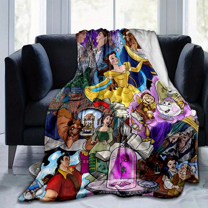 1pc. Disney Beauty and the Beast Blanket, Home Decor, Office Napkin, Outdoor Throw, Gift for Kids & Adults (80x120 Cm)