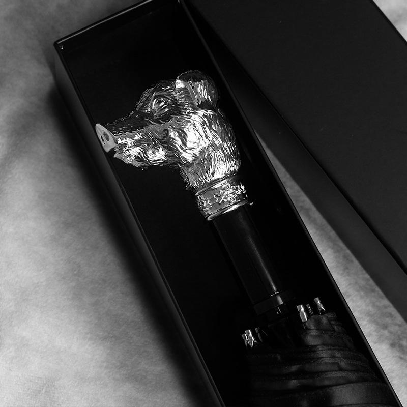 

Ретро Креативный Складной Зонт Роскошный Китайский Зодиак Зонт от Солнца Устойчивый к Ветру Зонт Черный Женский Зонт от Дождя Идеи для Подарка