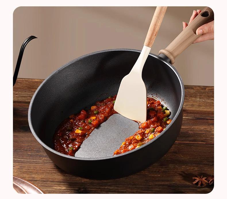 Titanium Flat-Bottom Cookware Set: Non-Stick Frying, Stewing, and Stir-Frying Pot Set for Steak and Eggs