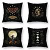 Wohndekor Halloween-Themen Mond Und Hexe Kissenbezüge Muster Kissenbezug Geeignet Für Sofa Schlafzimmer Auto Kissenbezug