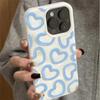 Kawaii Love Heart Shockproof Phone Case For iPhone 17 16 Pro Max 15 Plus 14 13 Pro 12 11 17 Air Cute Wavy Protective Back Cover