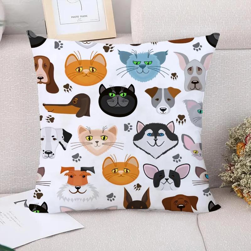 Креативная декоративная наволочка с изображением кота для гостиной офиса дома наволочка для украшения автомобиля 40x40cm 598₽