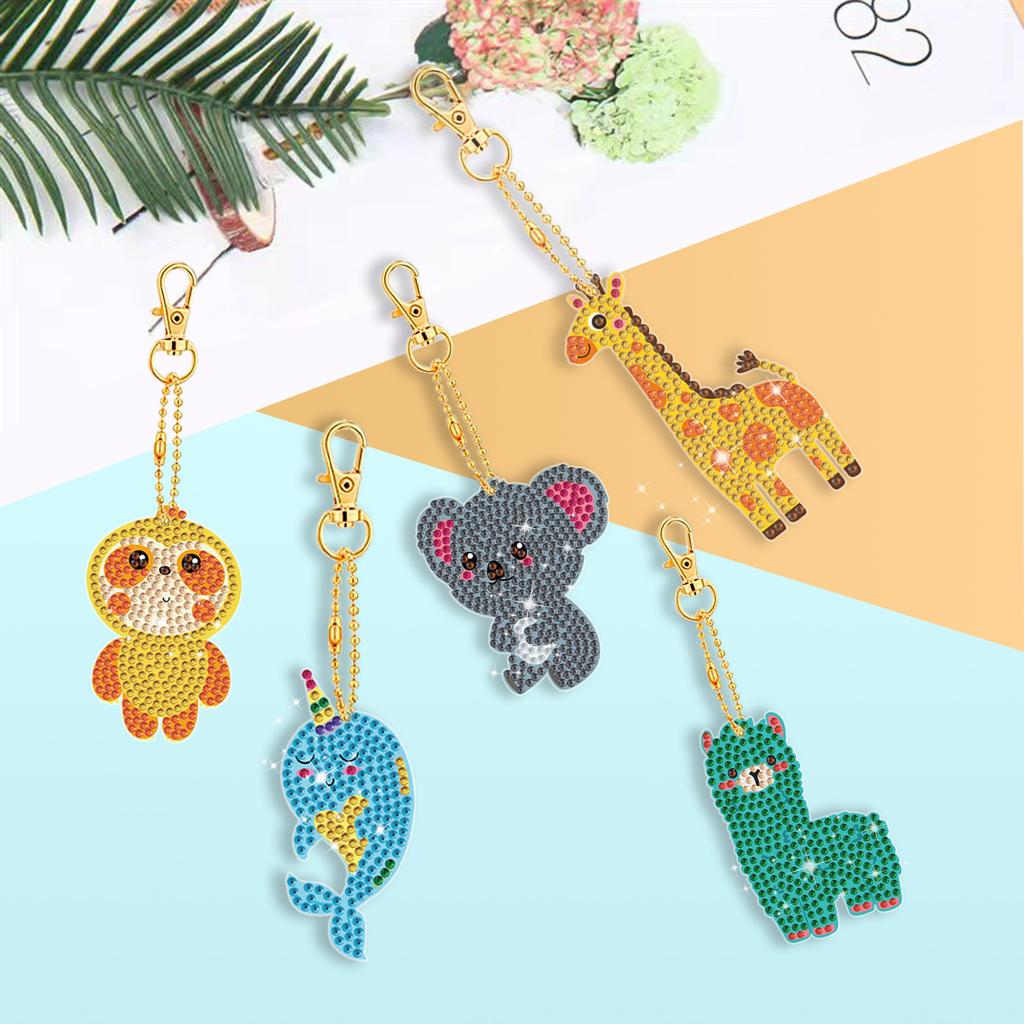 New Diy Diamond Painting Keychain Handmade Acrylic Pendant Jewelry Christmas Single-Sided Diamond Decoration Diamond Painting