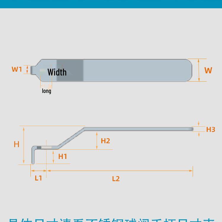 Edelstahl Kugelhahn Griffschlüssel für 4/6 Zoll Wasserleitung, Zwei-/Dreiteiliges Öffnen/Schließen Griffzubehör
