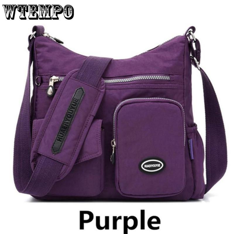 WTEMPO Ladies Casual Fashion Waterproof Nylon One-shoulder Travel Messenger Bag
