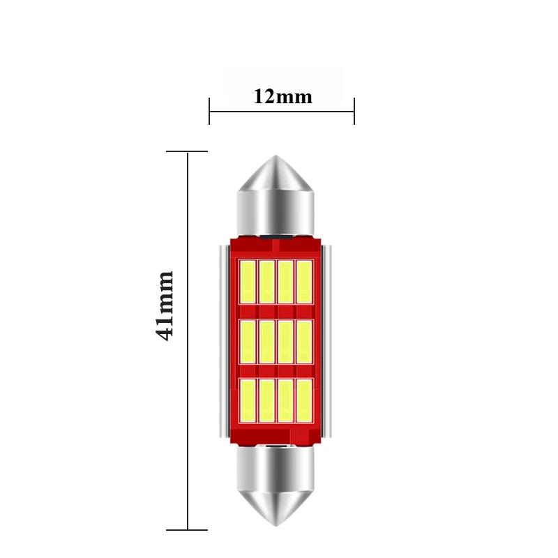 10pcs Car LED Reading Bulb 31mm 36mm 39mm 41mm C5W C10W Super Bright 4014 SMD Canbus Error Free Auto Interior Doom Lamp
