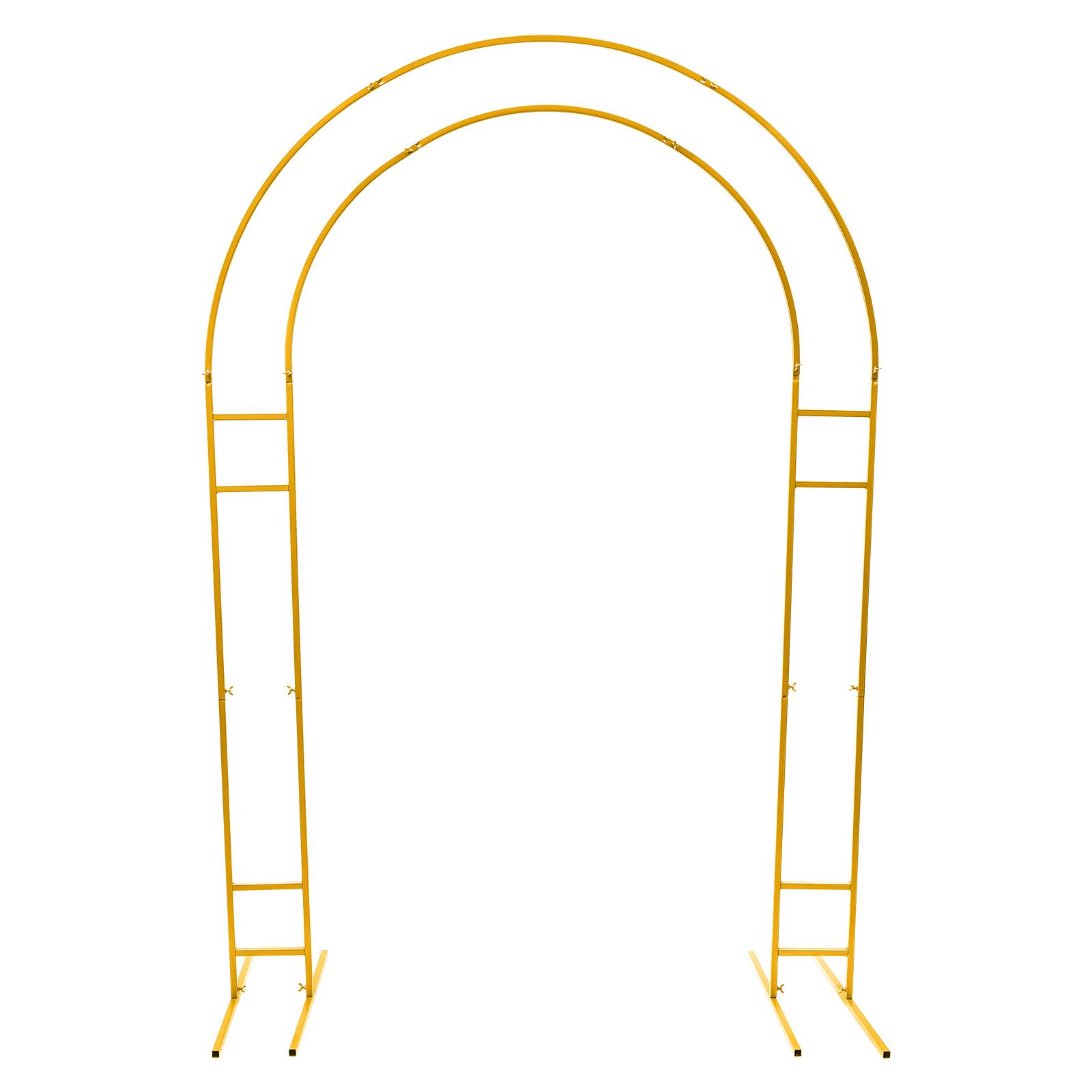 

Metal Double Arch Backdrop Stand 7.2FT Gold Wedding Balloon Arched Backdrop Stand Square Arch Frame for Birthday Party Decor XL золотой