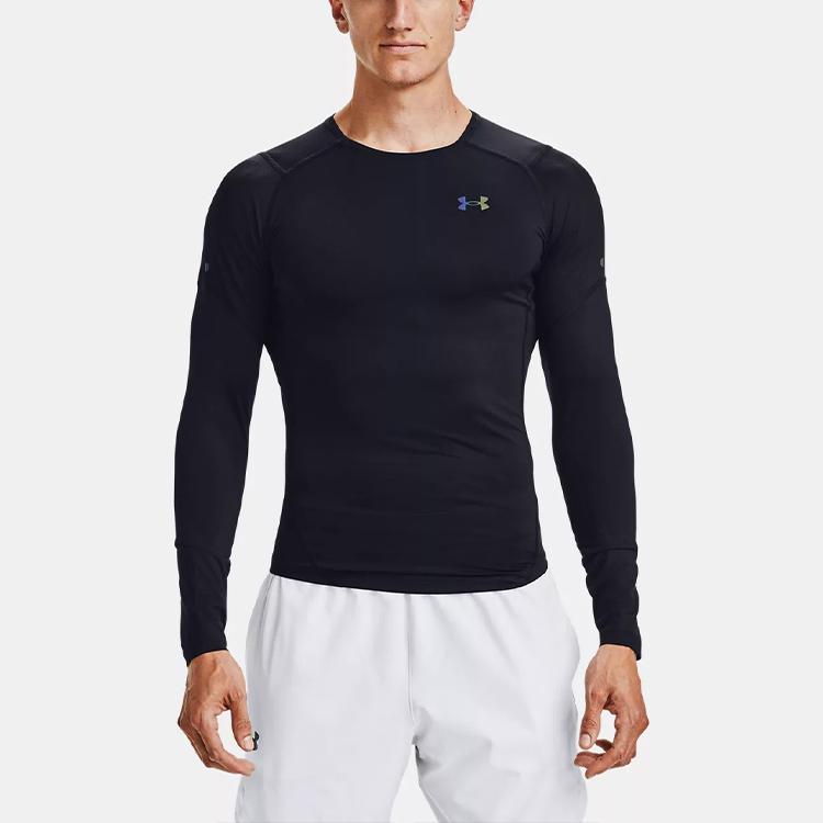 Under Armour Powerful Stretch Training Long Sleeve Compression Shirt Men tops Black 1358233-001