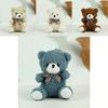 Plush Cuddly Teddy Bear Keychain Cute Coral Fleece Animal Gift For Kids And Adults
