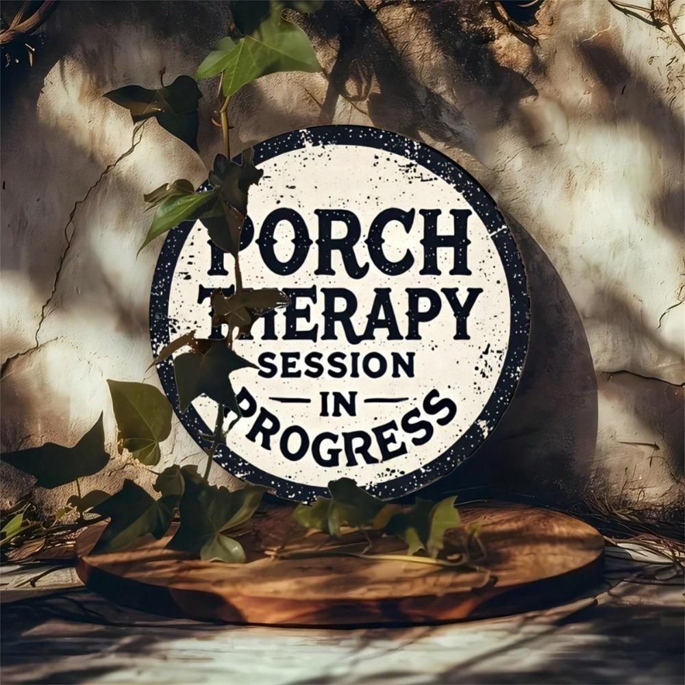 Vintage Porch Relax Session Metal Tin Sign Wall Art for Bar Cafe Garage Decor