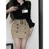 Women's Slim Fit College Style Waist-Cinching White Shirt for Spring and Autumn