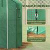 Greenhouse Cover Replacement Walk-in PE Hot House Cover with Roll-up Door and Windows, 140 x 73 x 190cm, Green