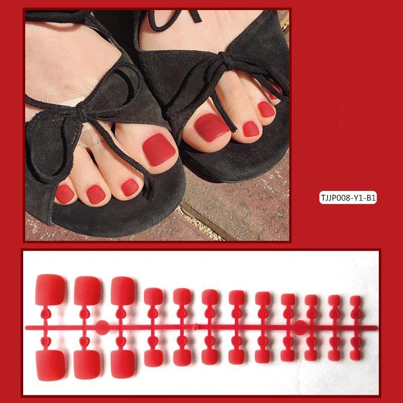24 шт./компл. DIY быстрые ногти, однотонные матовые ногти на ногах, накладные ногти, разноцветные полоски, готовый маникюр, маникюр