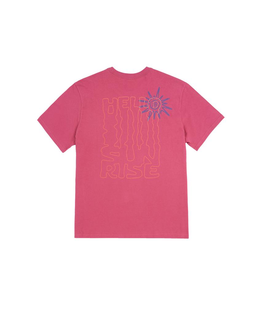 HELLO SUNRISE Hs Winding Typo Tee _Magenta Pink