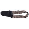 Guitar Strap Embroidery Widened Adjustable Shoulder Strap with Picks for Acoustic Electric Guitar Bass Brown