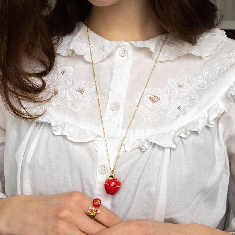 Hidden Hamster Animal Enamel Locket Necklace Creative Open Close Pendant Trendy Jewelry for Daily Wear Anniversary Gift