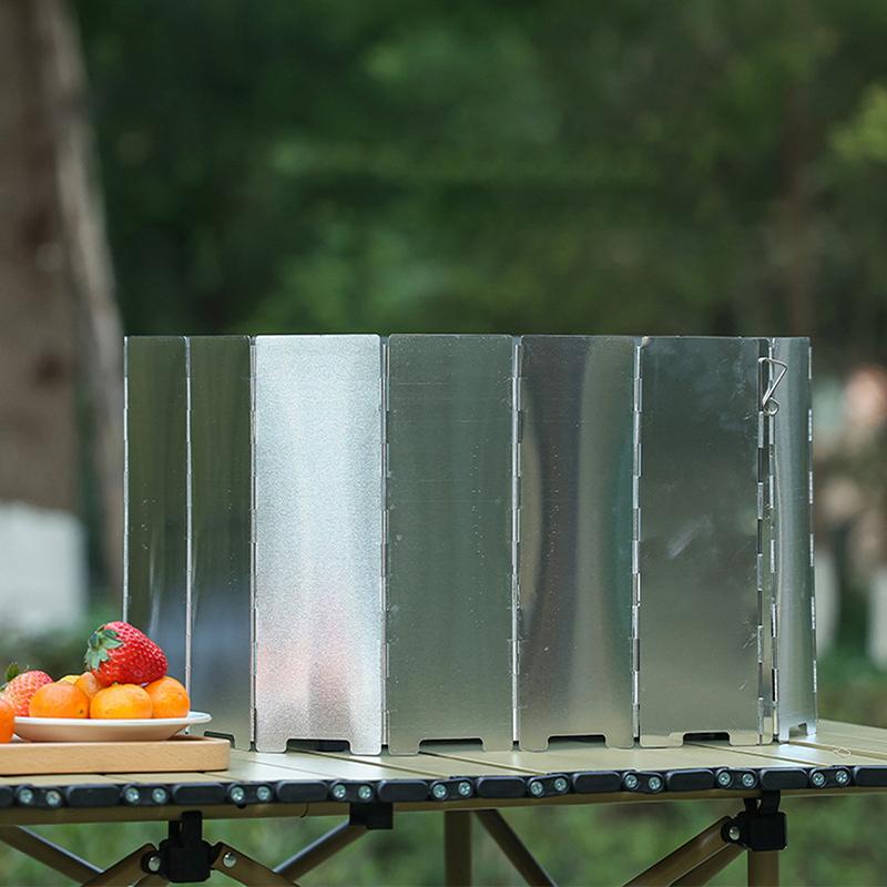 Venkovní vařič závětří Kempingové závětří, Přenosné skládací kartové závětří na vařič, Závětří hlavy hořáku plynového vařiče