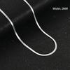 2/3/4/5mm Wide Women Stainless Steel Flat Blade Chain Necklace for Men Trendy Accessories Neck Choker Jewelry Gift