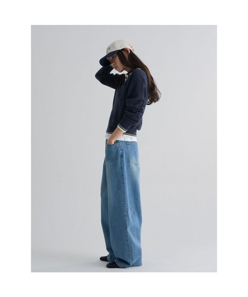 8seconds Color Block Collar Pullover Navy