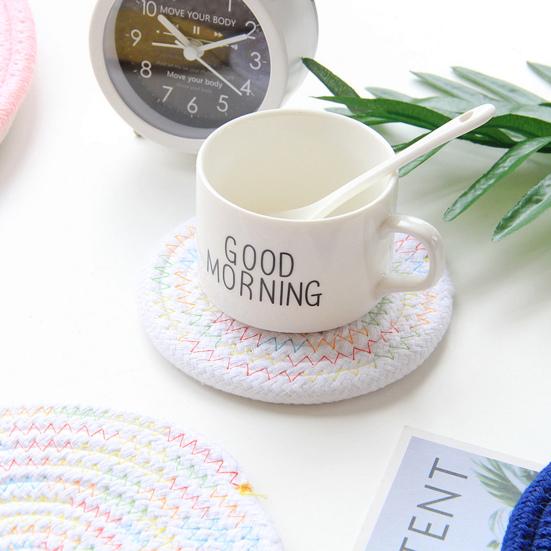Cup Mat Protective No Insulation Odor Cotton Dining Rope Kitchen Room Place Mat Home