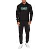 Emporio Armani Ss22 Ea7 Series Letter Logo Printed Hooded Long Sleeve Sweatshirt Men Sweatshirt Black 6LPM62-PJ05Z-1200