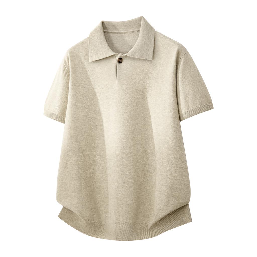 Short-sleeved Men's T-shirts, Men's Lapel Sweaters, Men's Short-sleeved Sweaters, Simple Casual And Comfortable Knitted Polo Shirts For Men