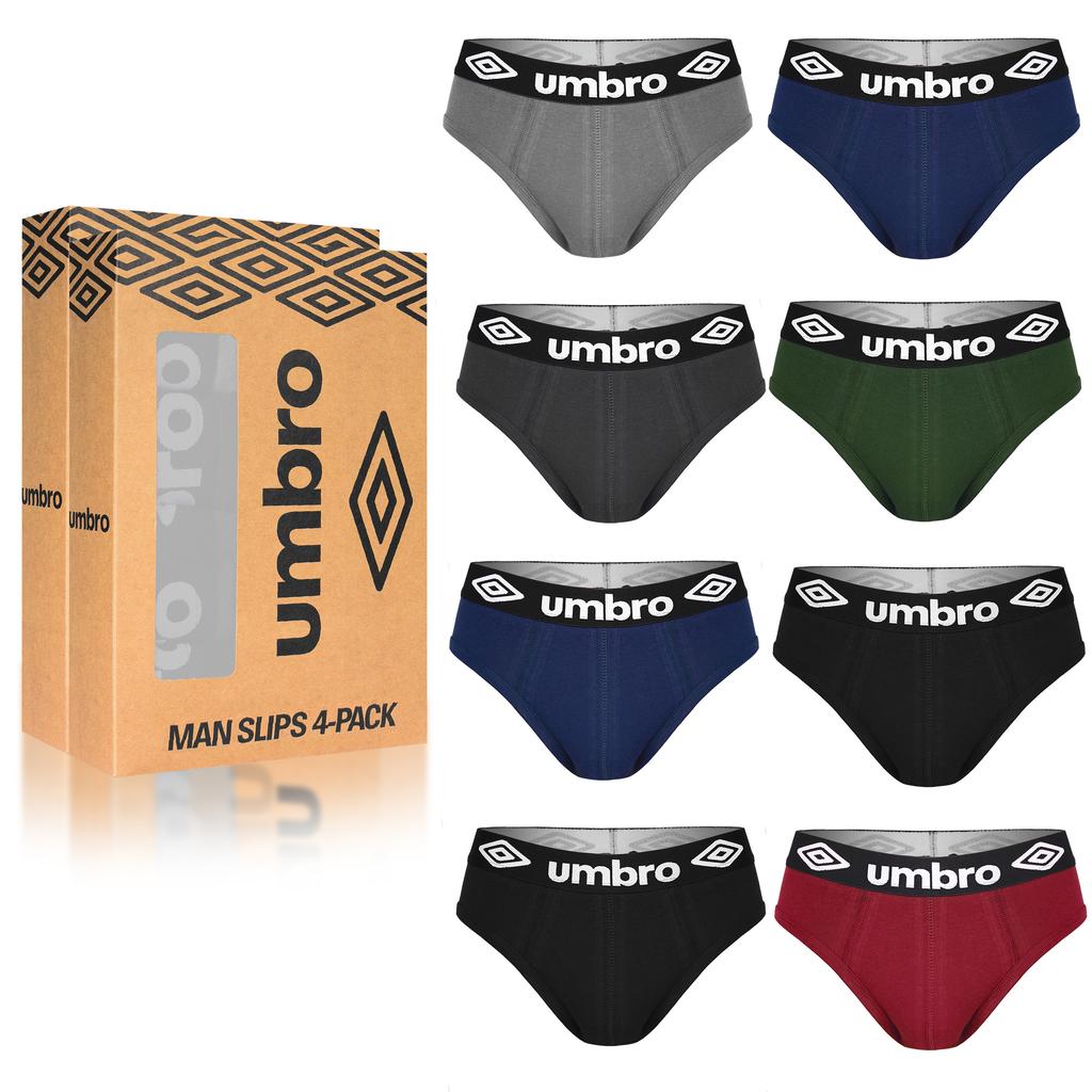 Briefs Umbro For Men, Cotton, Set, Bm206, 8 Pieces