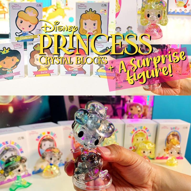 Disney Princess Crystal Building Blocks Set Diamond-like Diy Table Ornaments For Kids Toys
