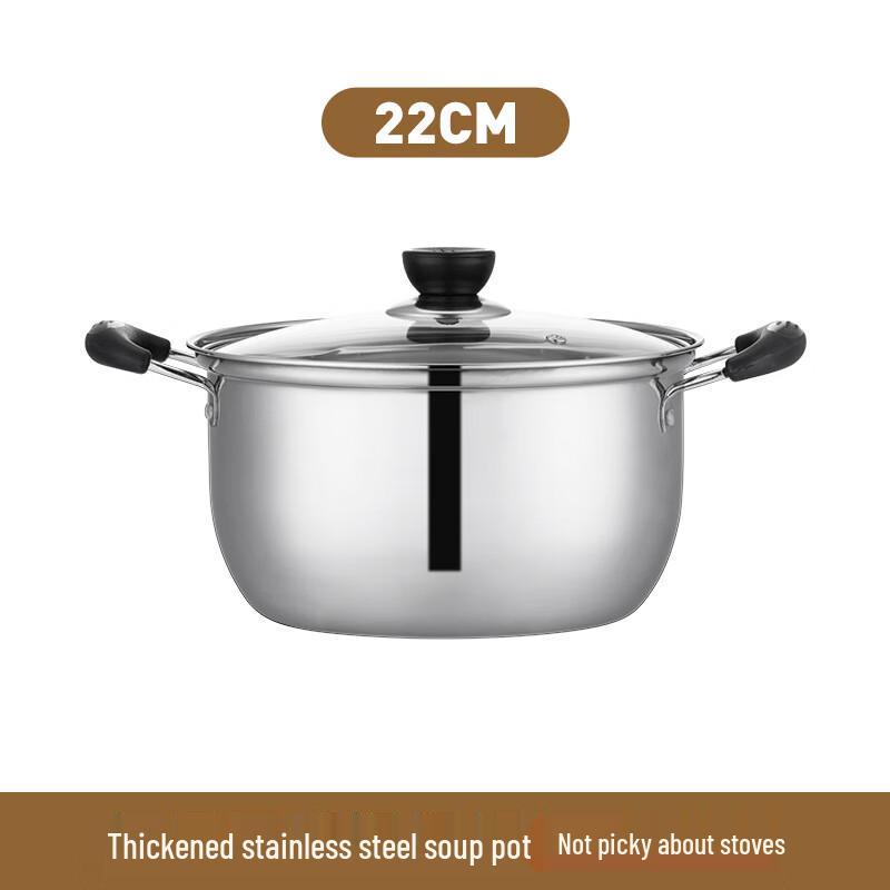 Толстостенная индукционная суповая кастрюля Lechuheli из нержавеющей стали