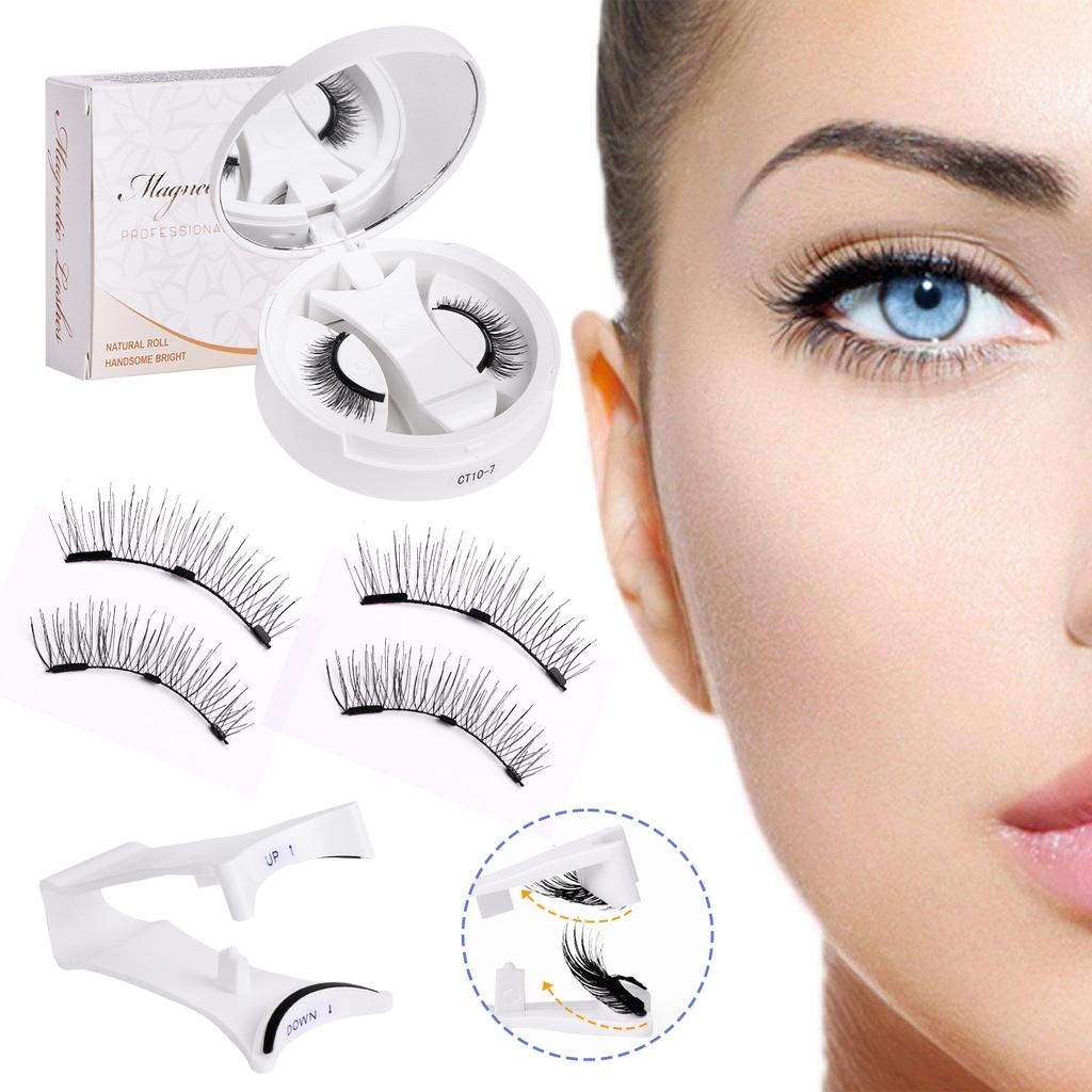 3D Magnetic Eyelashes Portable Set – Natural & Voluminous False Lashes Glue-Free and Reusable Easy Apply