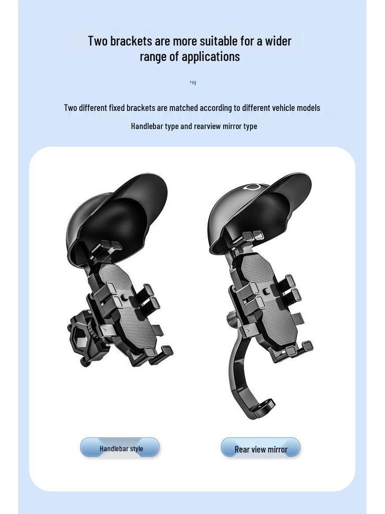 Waterproof Motorcycle & Bicycle Sunshade Phone Holder for Delivery Riders