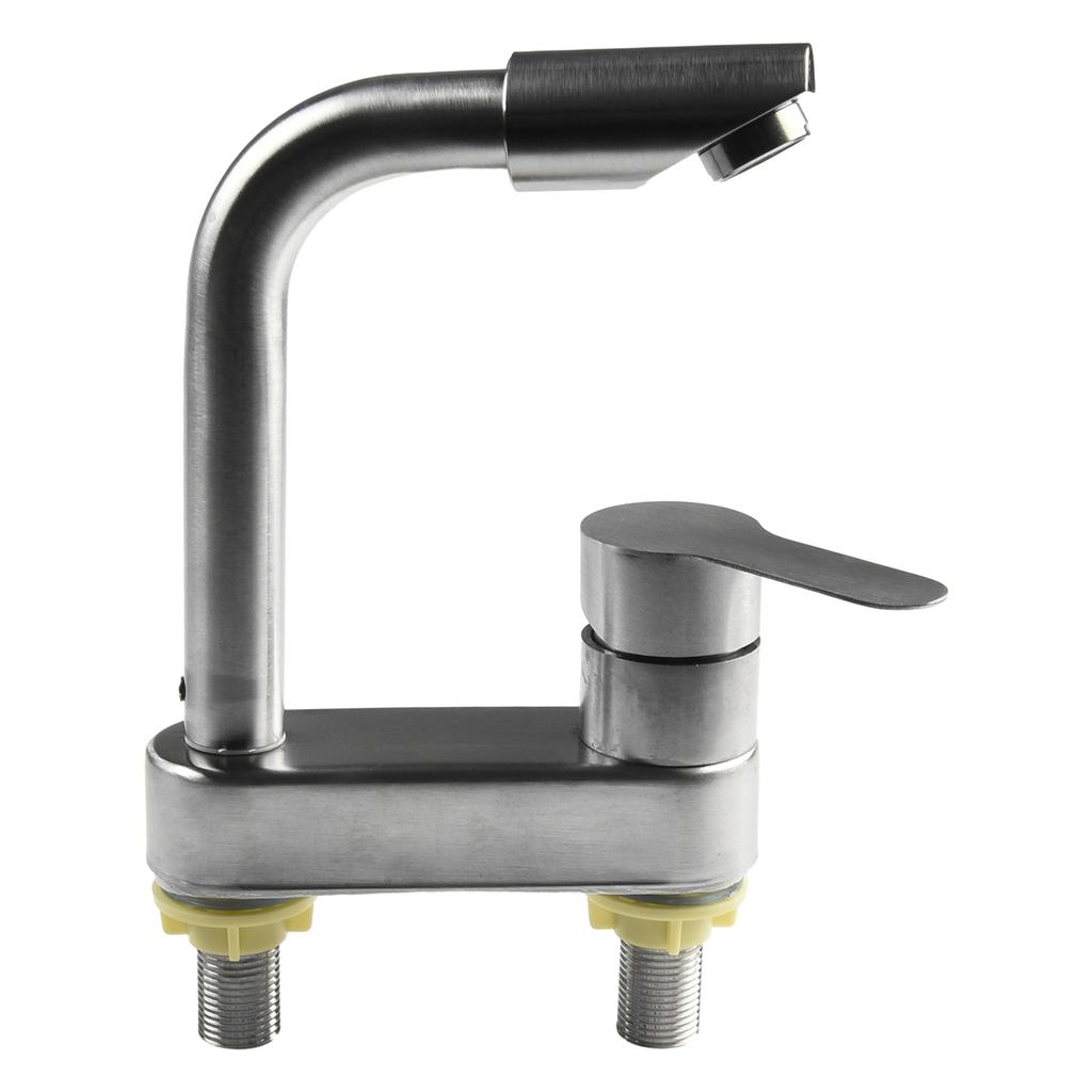 Easy To Clean Basin Faucet 2 Holes 304 Stainless Steel