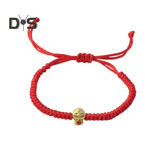 Armband mit geflochtenem Seil und Cartoon-Schlangenanhänger, verstellbar, handgewebt, das Jahr der Schlange, Neujahrsgeschenk