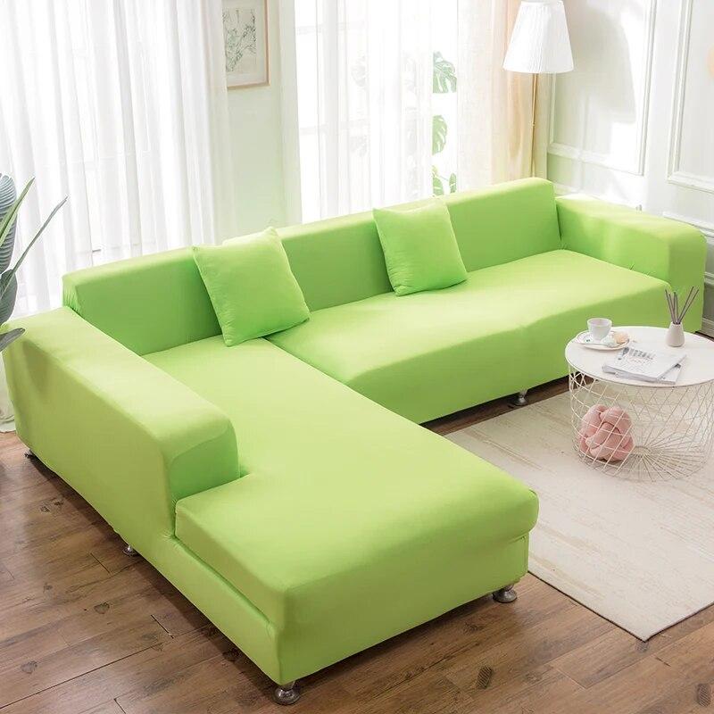 1 шт., однотонные чехлы для дивана для гостиной, эластичные L-образные угловые чехлы для диванов, чехлы для стульев, защита для мебели, домашний декор