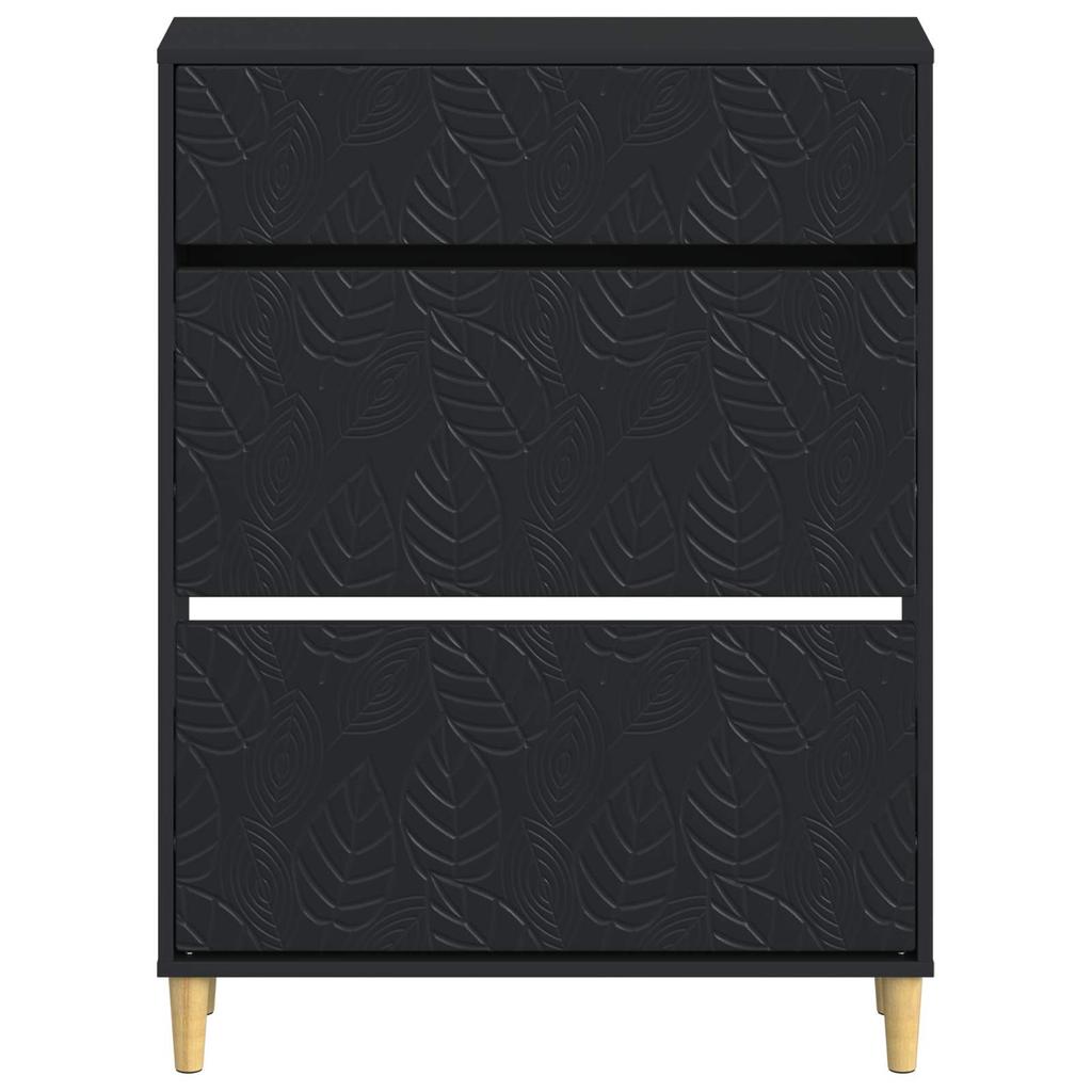 Shoe Cabinet DELFT 78 X 24 X 103 Cm Engineered Wood Black