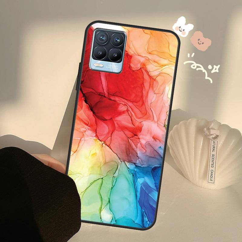 Beachy Pastel Abstract Painting Case For Realme C75 C63 C61 C55 C51 C53 C25 C65 C67 C71 11 12 13 14 15 Pro Plus GT6 GT7 Pro