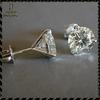 S925 Silver Geometric Korean Earrings for Women - Diamond-Accented Square Design with Versatile Wear Options.