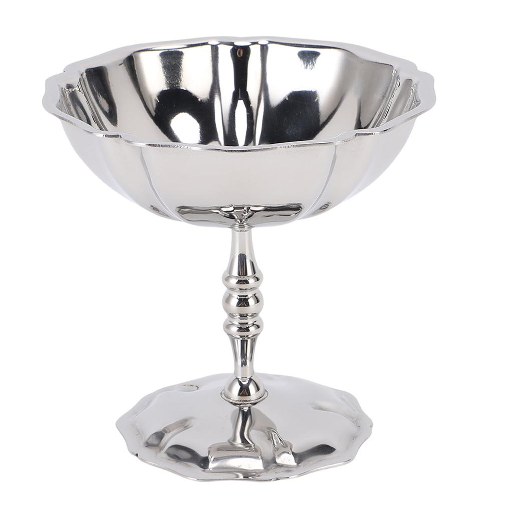 Stainless Steel Ice Cream Cups High Footed Dessert Bowls Tall Footed Cups for Pudding Snacks Frozen Yogurt